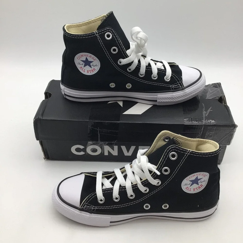 Converse CTAS High Top Kids Black Canvas Sneakers 3J231 Size 2Y NEW